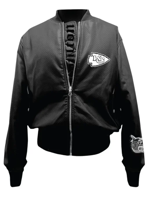 Shop Jeff Hamilton NFL Bomber Leather Jacket