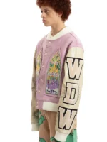 Who Decides War Namesake Pink Varsity Jacket