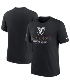 2024 Las Vegas Raiders Crucial Catch Black T-Shirt