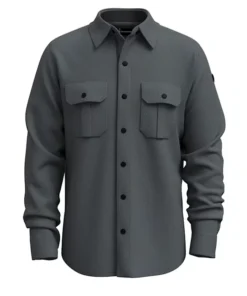 Anchor Line Shirt Jacket For Men