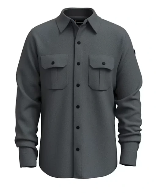 Anchor Line Shirt Jacket For Men