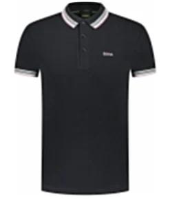 Boss Paddy Polo Shirt Dark Blue And Pink