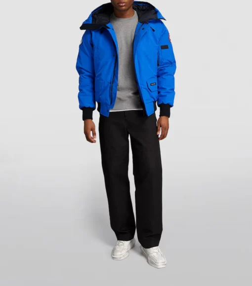 Canada Goose Chilliwack Blue Bomber Jacket with Logo