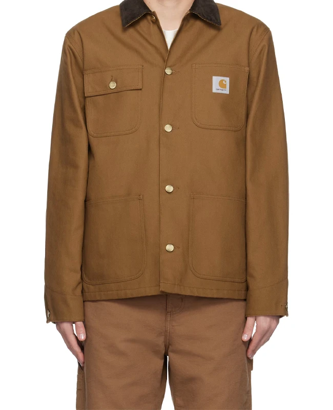 Carhartt Wip Work in Progress Brown Michigan Chore Coat