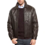 Charlie John Wick 2 Brown Leather Jacket