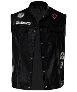 Deacon John Mongrel Farewell Original Leather Biker Vest