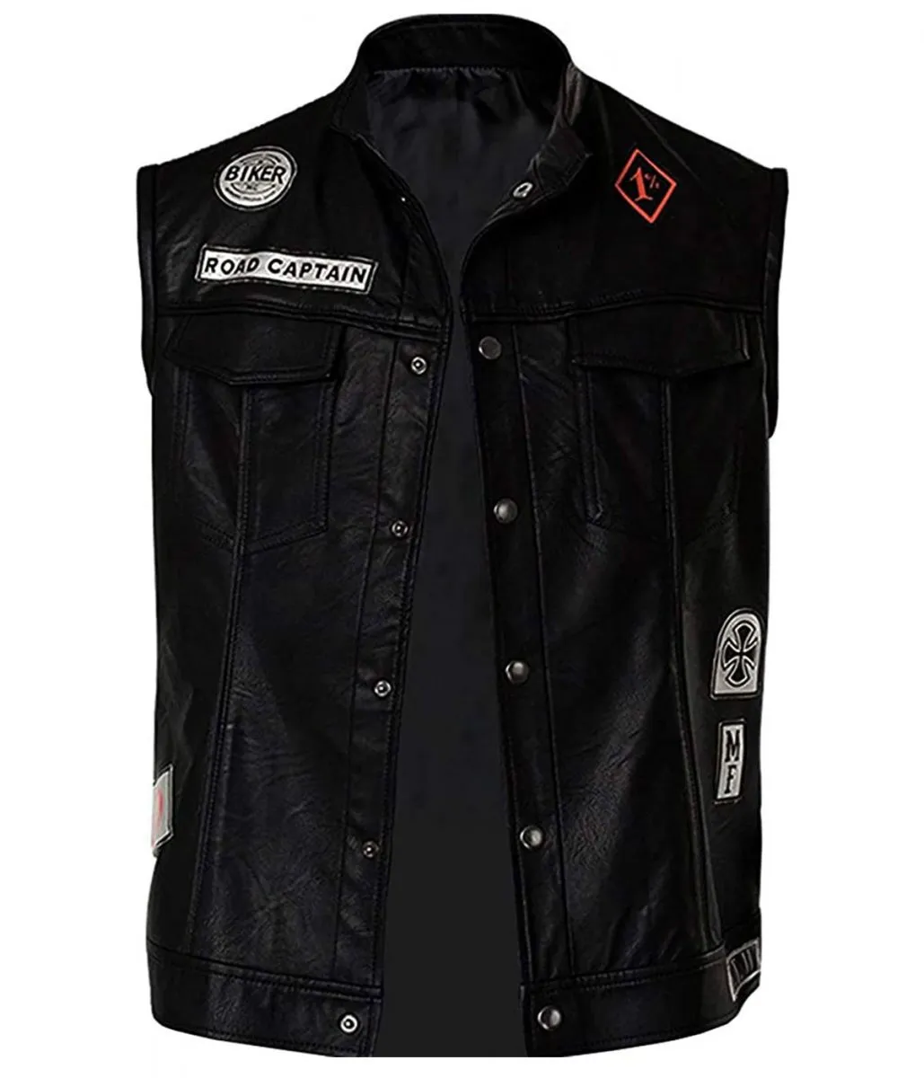 Deacon John Mongrel Farewell Original Leather Biker Vest