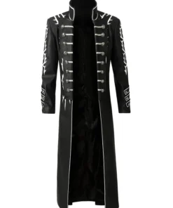 Devil May Cry 5 Vergil Black Leather Long Coat