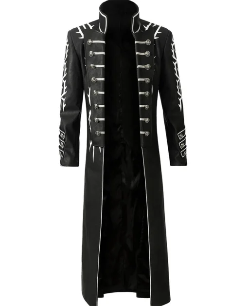 Devil May Cry 5 Vergil Black Leather Long Coat