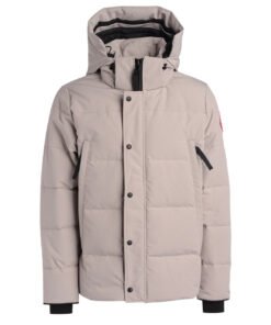 Gray Wyndham Hooded Down Jacket