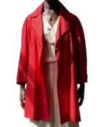 Gucci Red Women Cotton Blend Trench Coat