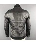 HOOD BY AIR Embossed Leather Hockey Bomber Jacket