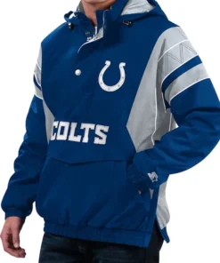 Home Team Indianapolis Colts Royal Gray Hoodie Jacket