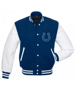 Indianapolis Colts Blue and White Letterman Varsity Jacket