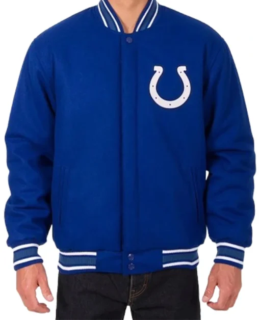 Indianapolis Colts Royal Blue Wool Varsity Jacket