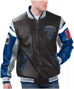 Indianapolis Colts Varsity Full-Zip Leather Jacket