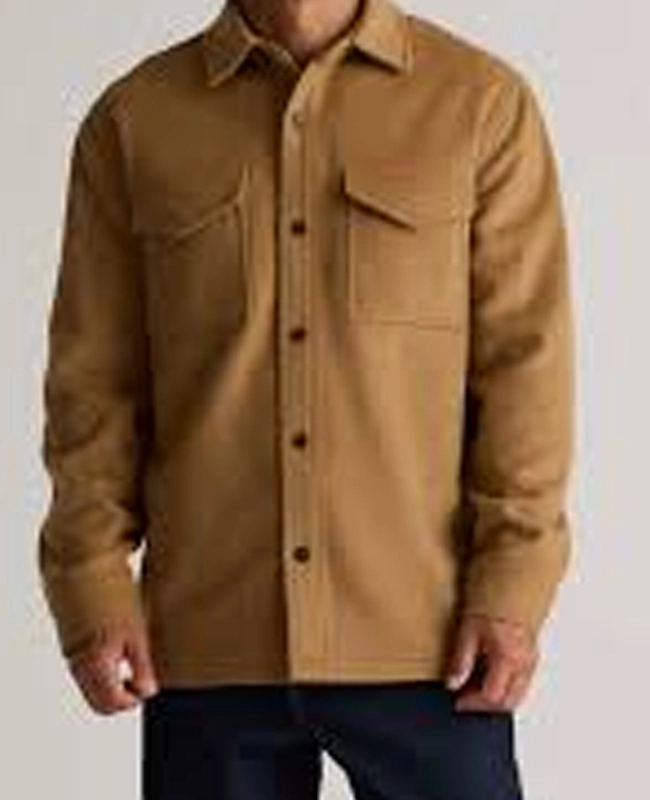 Italian Wool Overshirt For Men