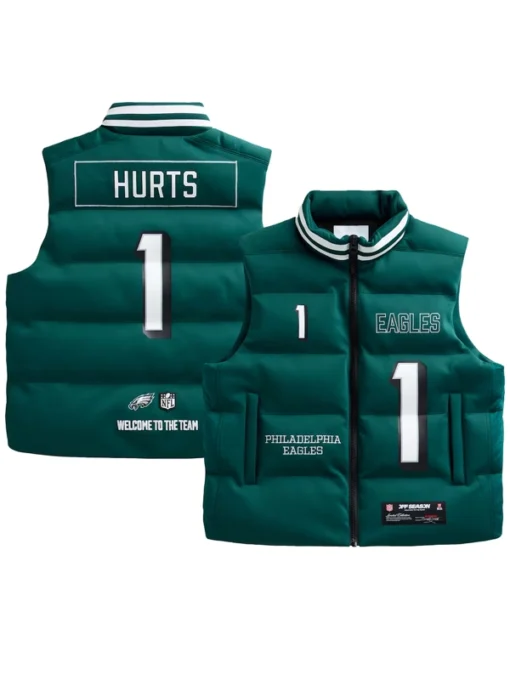 Jalen Hurts Philadelphia Eagles Player Puffer Vest Off Season