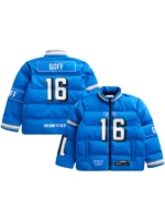 Jared Goff Detroit Lions Player Puffer Jacket Off Season