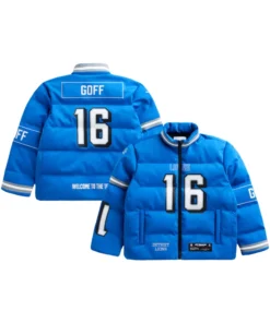 Jared Goff Detroit Lions Player Puffer Jacket Off Season