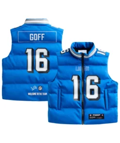 Jared Goff Detroit Lions Player Puffer Vest Off Season