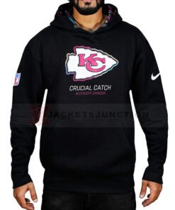 Kansas City Chiefs Crucial Catch Black Hoodie for Men