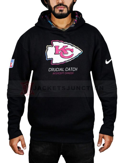 Kansas City Chiefs Crucial Catch Black Hoodie for Men