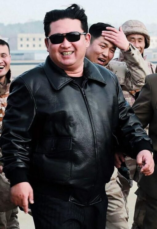 Kim Jong Un Black Leather Jacket For Sale