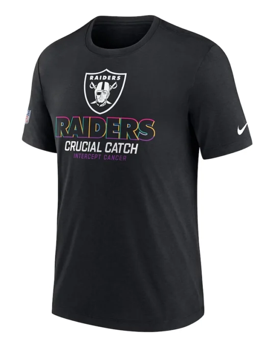 Las Vegas Raiders Crucial Catch T-Shirt – Intercept Cancer Edition