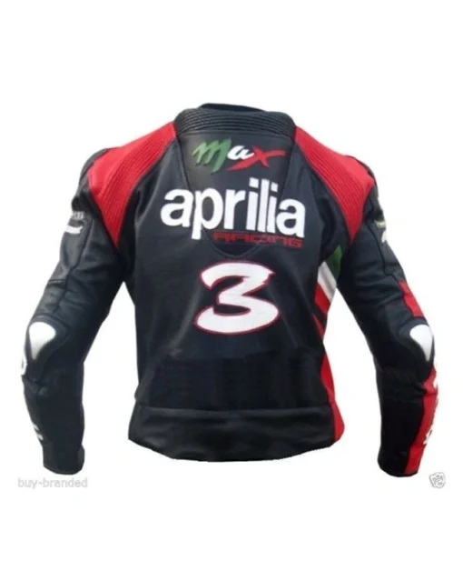 Max Biaggi Aprilia Motorcycle Leather Jacket