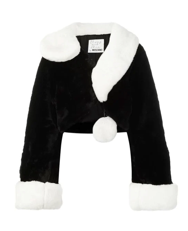 Moschino Question Mark Faux - fur Jacket