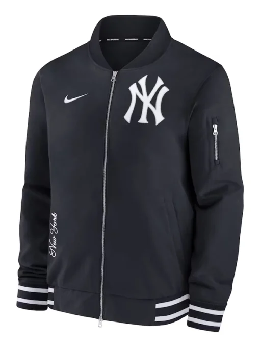 New York Yankees Black Bomber Jacket For Unisex