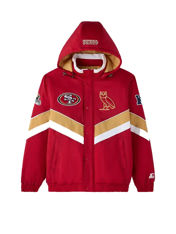 OVO San Francisco 49ers Starter Sideline Red Jacket