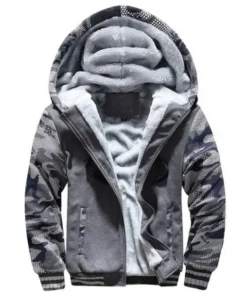 Premium Camouflage Jacket with Hood Grey