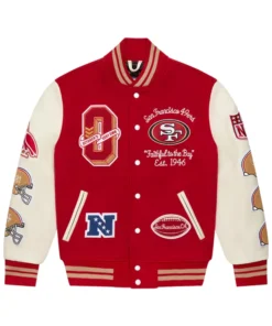 San Francisco OVO x NFL 49ers Varsity Jacket For Men