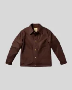 Shop Dark Brown Canvas Jacket