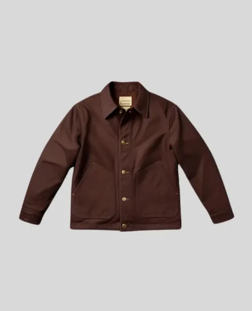 Shop Dark Brown Canvas Jacket