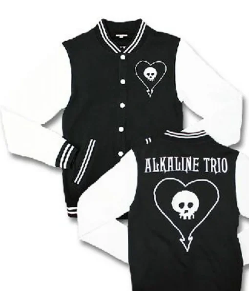 Skull Alkaline Trio Varsity Jacket For Unisex