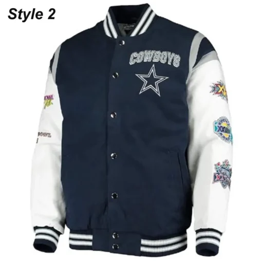 Super Bowl 5x Champions Dallas Cowboys Varsity Jacket For Sale