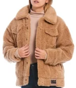 UGG Frankie Oversized Sherpa Trucker Point Collar Jacket