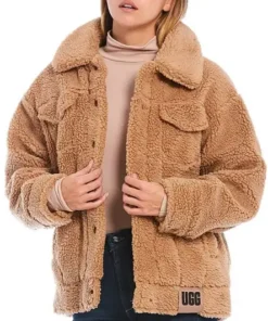 UGG Frankie Oversized Sherpa Trucker Point Collar Jacket