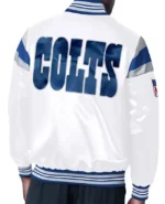 White Indianapolis Colts Midweight Full-Snap Varsity Jacket