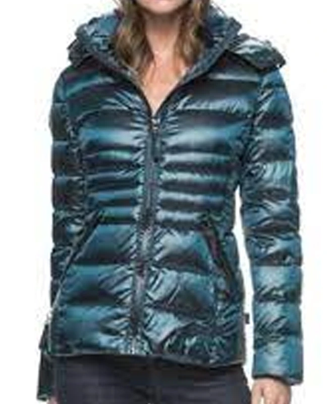 Women's Andrew Marc 650 fill power Teal Blue Jacket