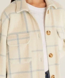 Z Supply Plaid Tucker Jacket in Sand For Women