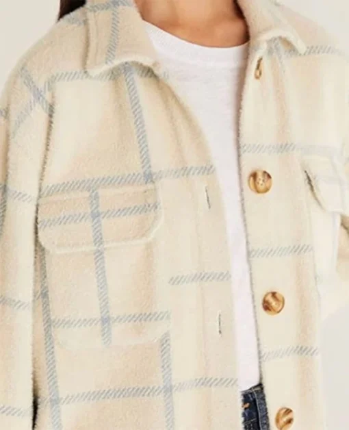 Z Supply Plaid Tucker Jacket in Sand For Women