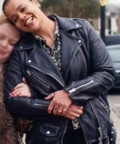 Big Mood Lydia West Leather Black Jacket