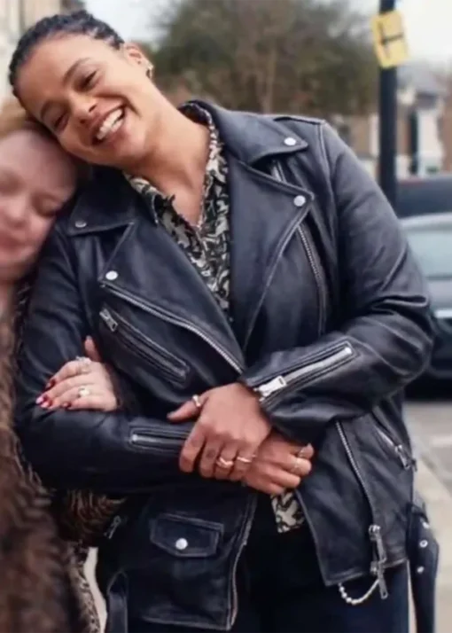 Big Mood Lydia West Leather Black Jacket