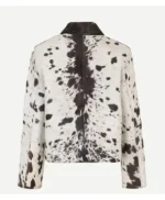 Cowhide Fur Shirt Style Collar Leather Jacket back