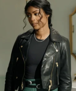 Daphne Forrester High Potential Black Leather Jacket