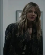 High Potential Kaitlin Olson Black Cotton Coat front